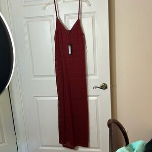 Vero moda spaghetti strap dress in the color sun-dried tomato